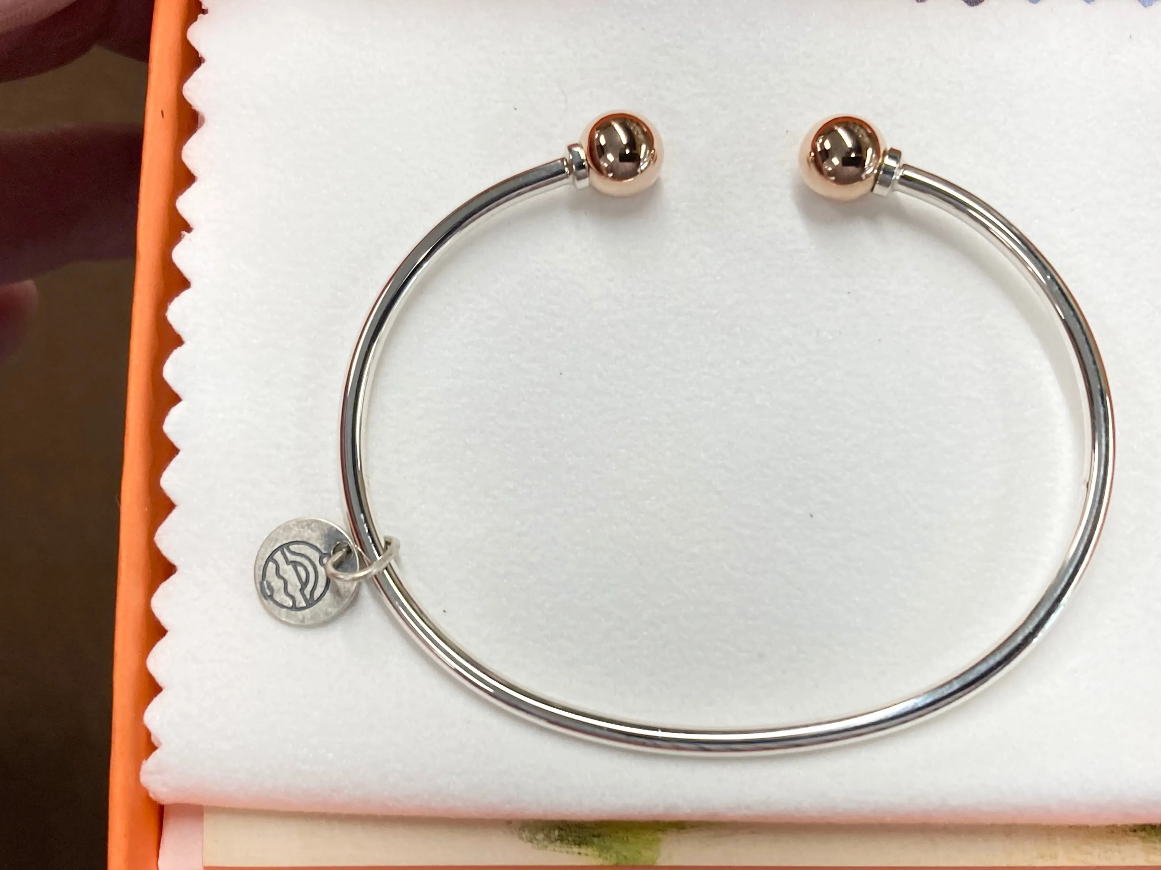 Cape Cod Silver And Rose Gold Cuff Bracelet