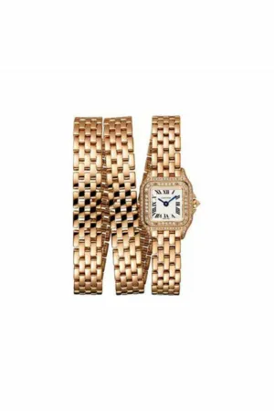 cartier panthere de cartier triple loop 20mm x 25mm 18kt rose gold ladies watch