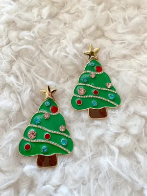 Christmas Enamel Earring