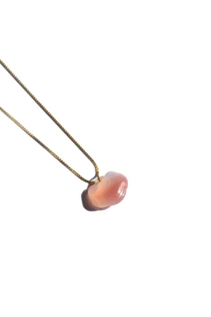 Cloud — Pink agate pendant necklace