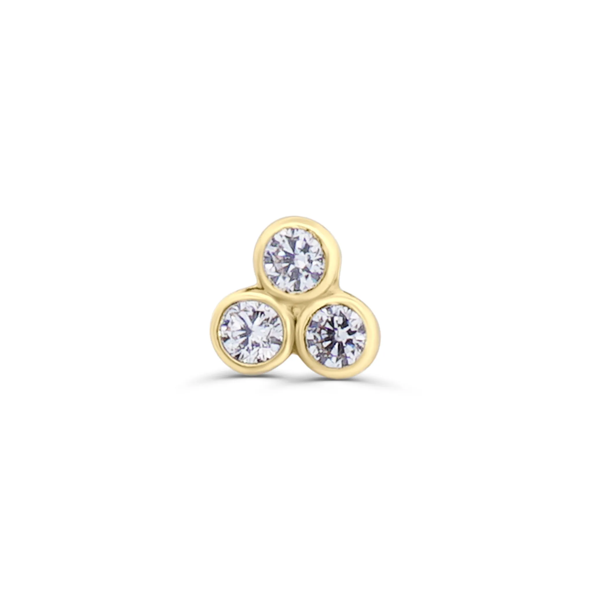 Clover CZ Screw Piercing