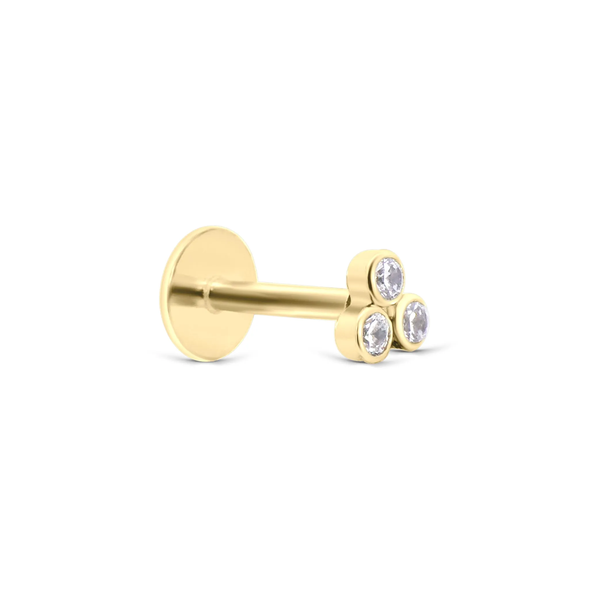 Clover CZ Screw Piercing