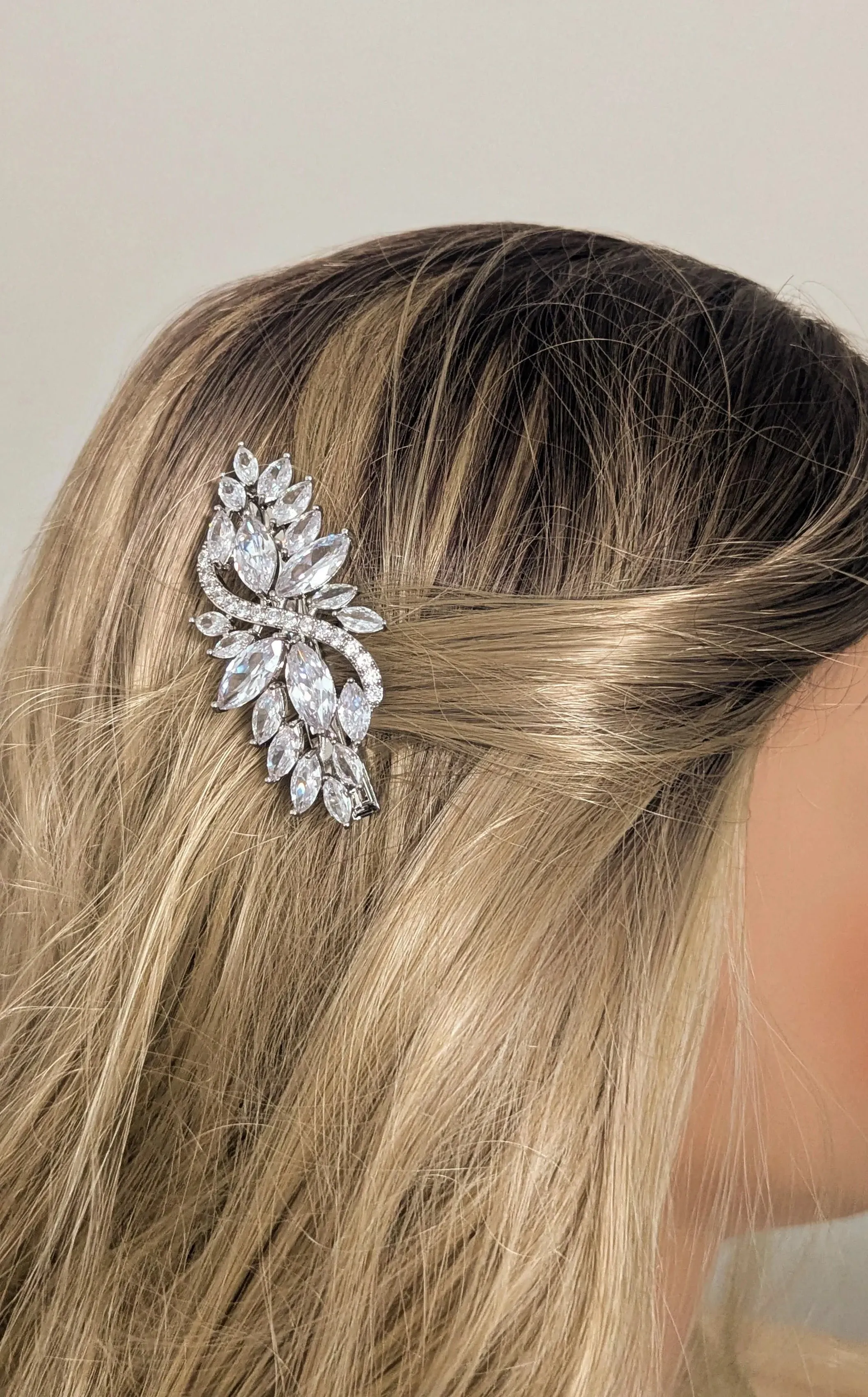 Crystal Floral Hair Pin, Jenna