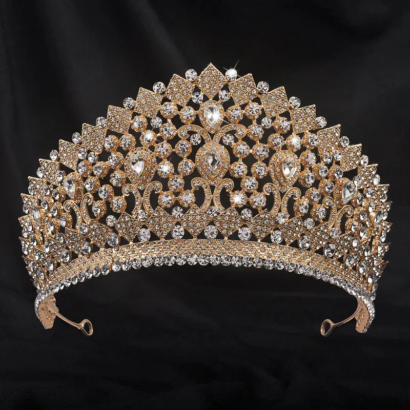 Crystal Zircon Beauty Pageant Tiara Crown Accessory