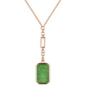 Cube Jade Necklace