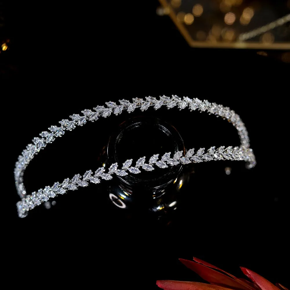 Cubic Zirconia Wedding Bridal Headband  Tiara