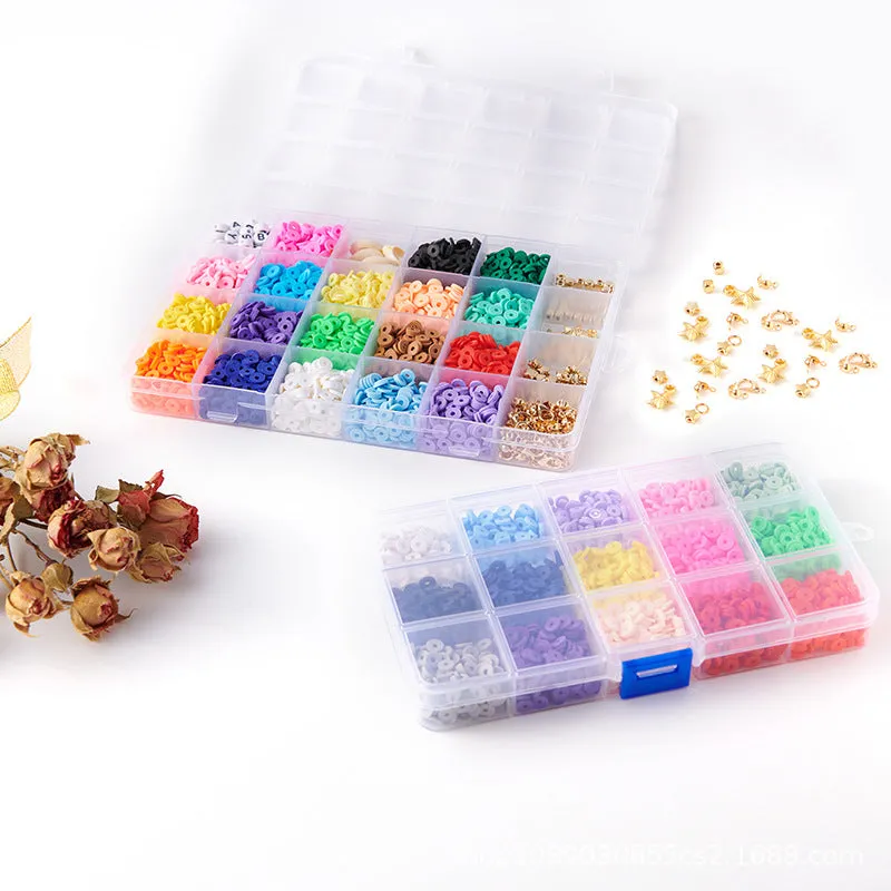 Cute Clay Polymer Beads Kit Box For Bracelet Jewelry Making