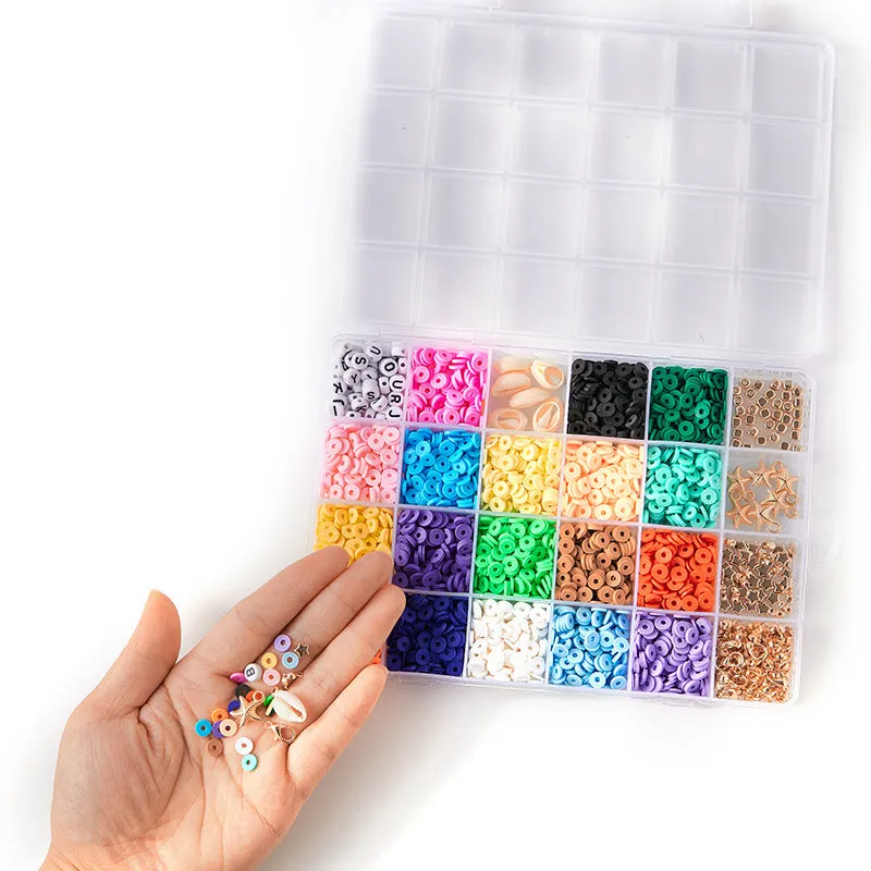 Cute Clay Polymer Beads Kit Box For Bracelet Jewelry Making