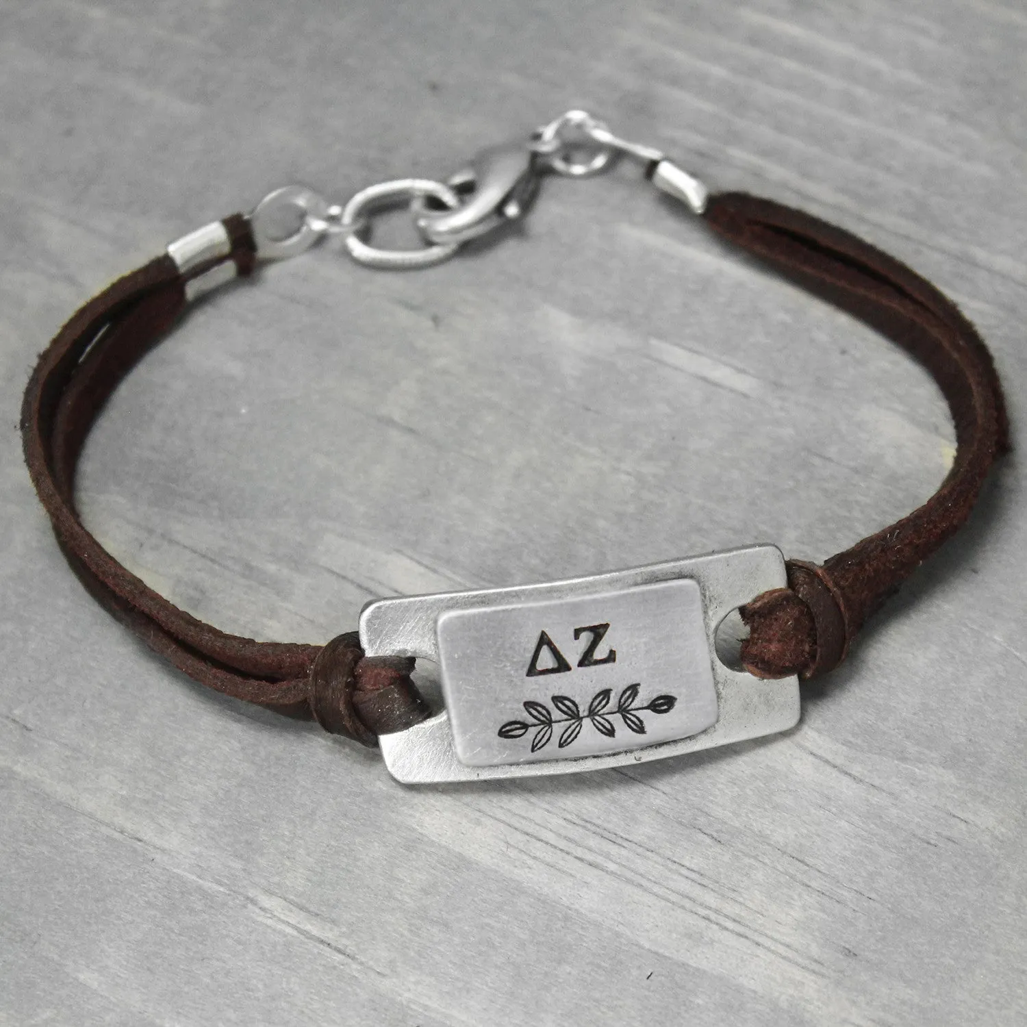 Delta Zeta Leather Bracelet