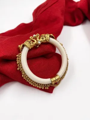 Designer Gold Plated Elephant Kada Bracelet For Women By Gehna Shop