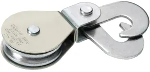 Deuer DB-25HS Scissor Hook Block, 1/4 in Rope, 480 lb Working Load, 2 in Sheave, Zinc :EA: QUANTITY: 1