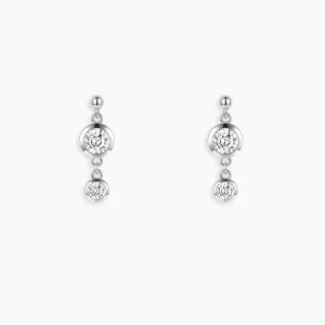 Double Moissanite Thick Hoop Earrings