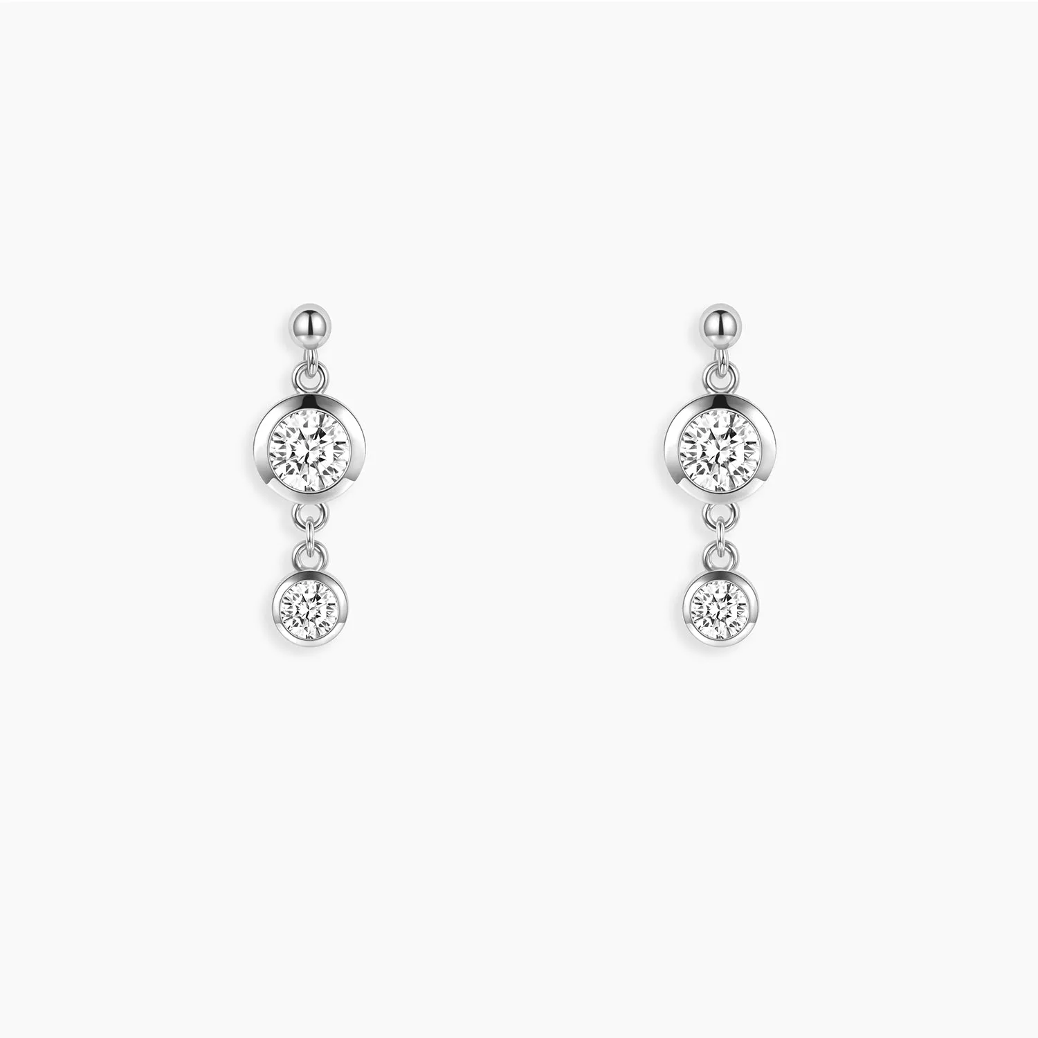 Double Moissanite Thick Hoop Earrings