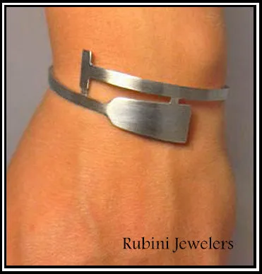 Dragon Boat, SUP, Paddle Board Paddle Stainless Steel Cuff Bracelet