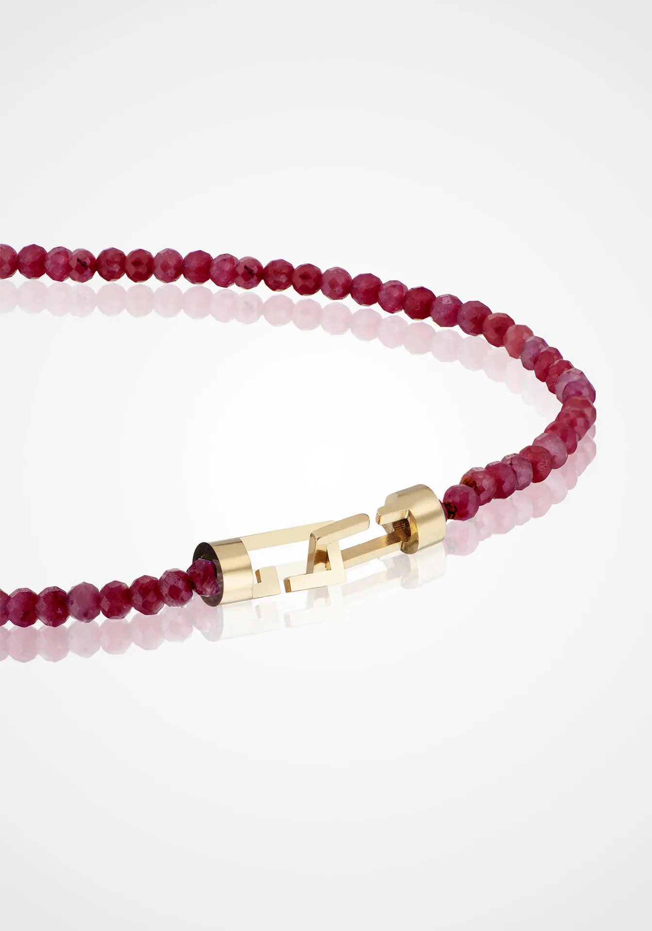 Drizzle, 14K Yellow Gold   Micro Ruby Bracelet