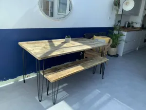 'Dunsford' Dining Room table with hairpin legs