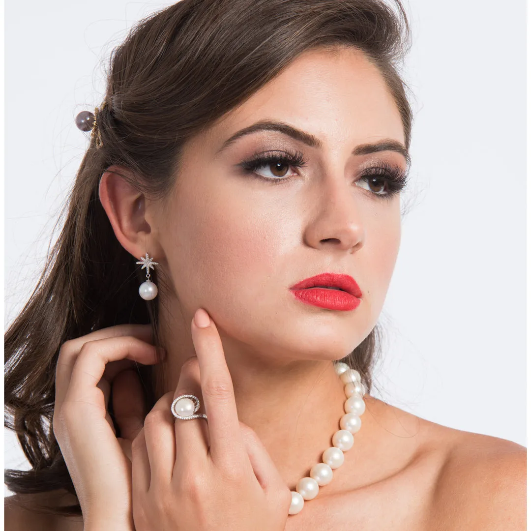 ELEGANT STAR EDISON PEARL EARRINGS