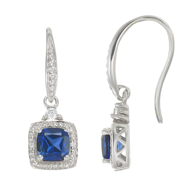 Exquisite Sapphire Drop Earrings