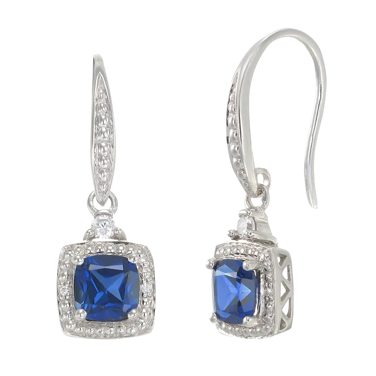 Exquisite Sapphire Drop Earrings