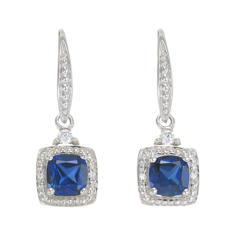 Exquisite Sapphire Drop Earrings