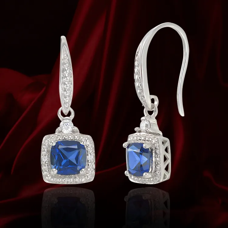 Exquisite Sapphire Drop Earrings