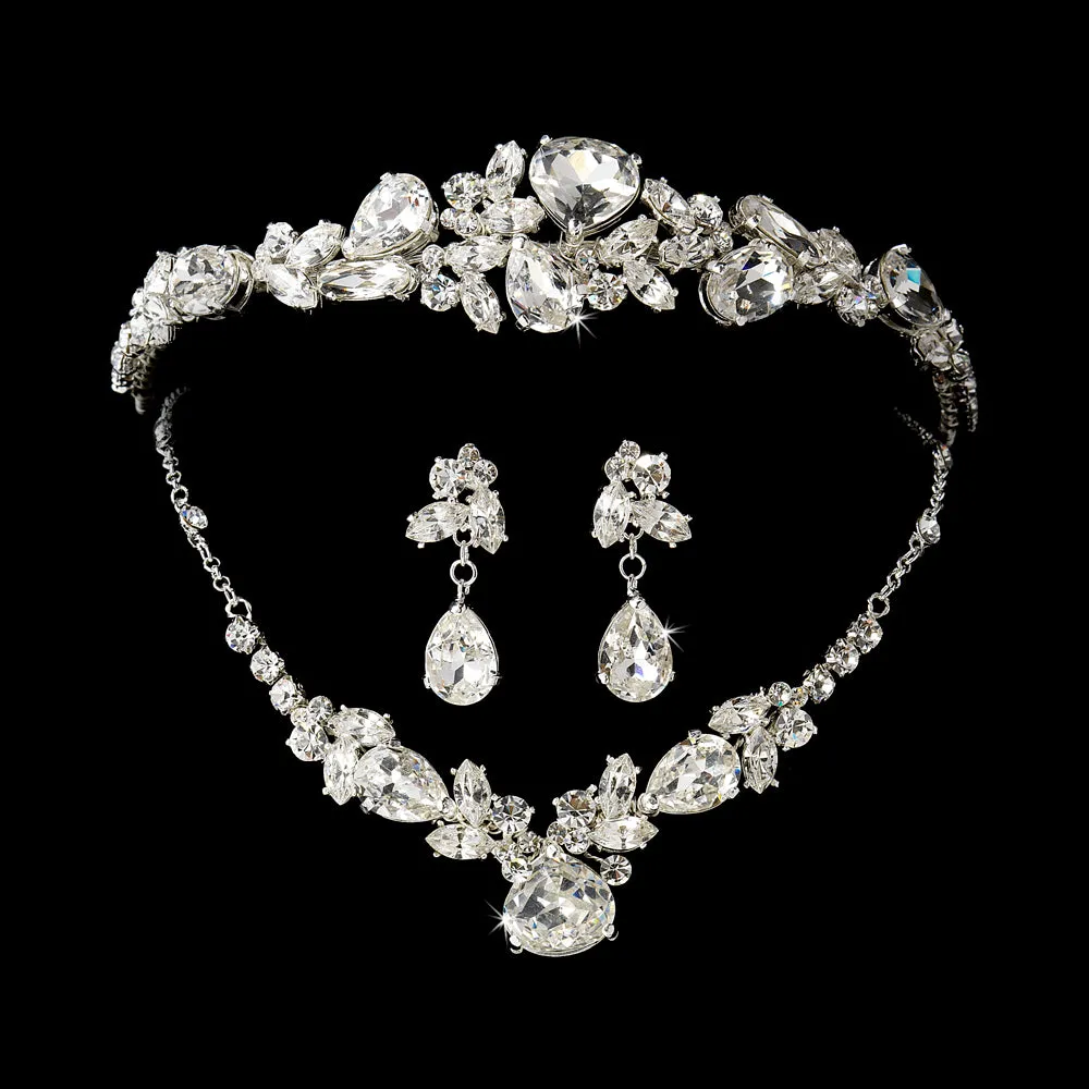 Fantastic Shining Crystal Bridal Tiara or Tiara Set