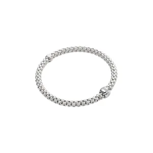 Fope 18K White Gold Solo Collection Diamond Bracelet, Small Size