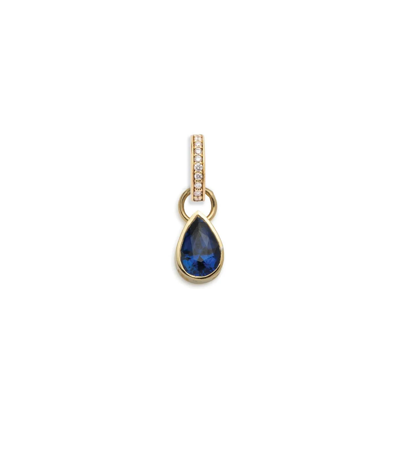 Forever & Always a Pair - Love : 1ct Gemstone Pear Pendant with Oval Push Gate