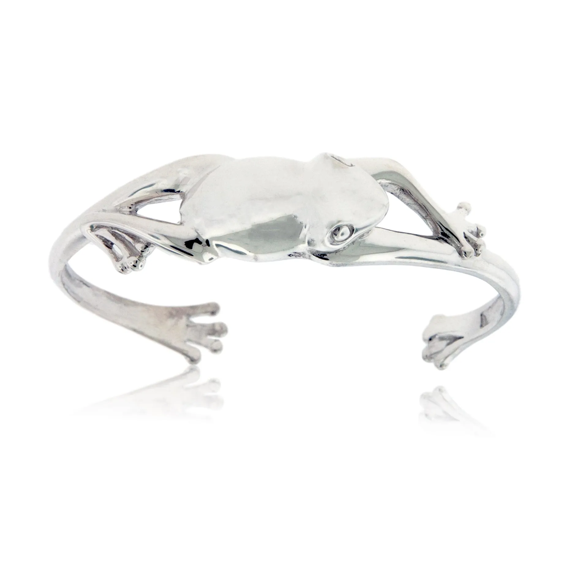 Frog Cuff Style Bracelet in Sterling Silver