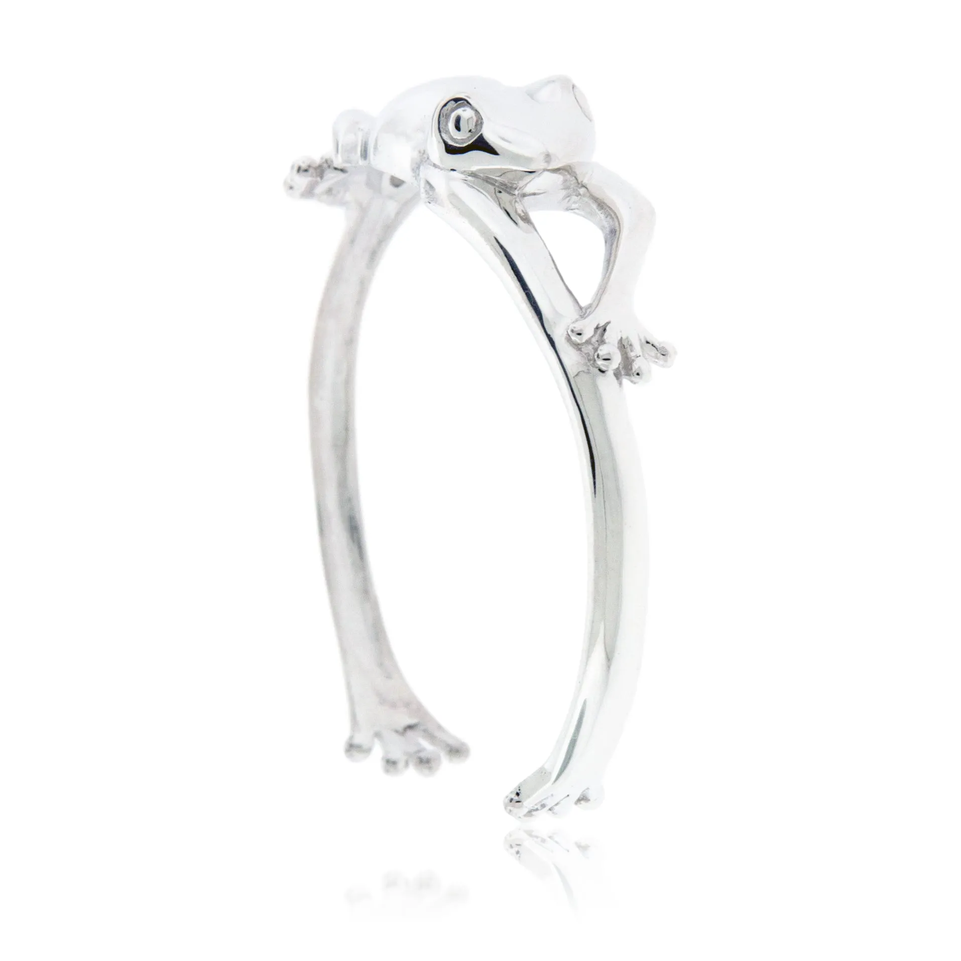 Frog Cuff Style Bracelet in Sterling Silver