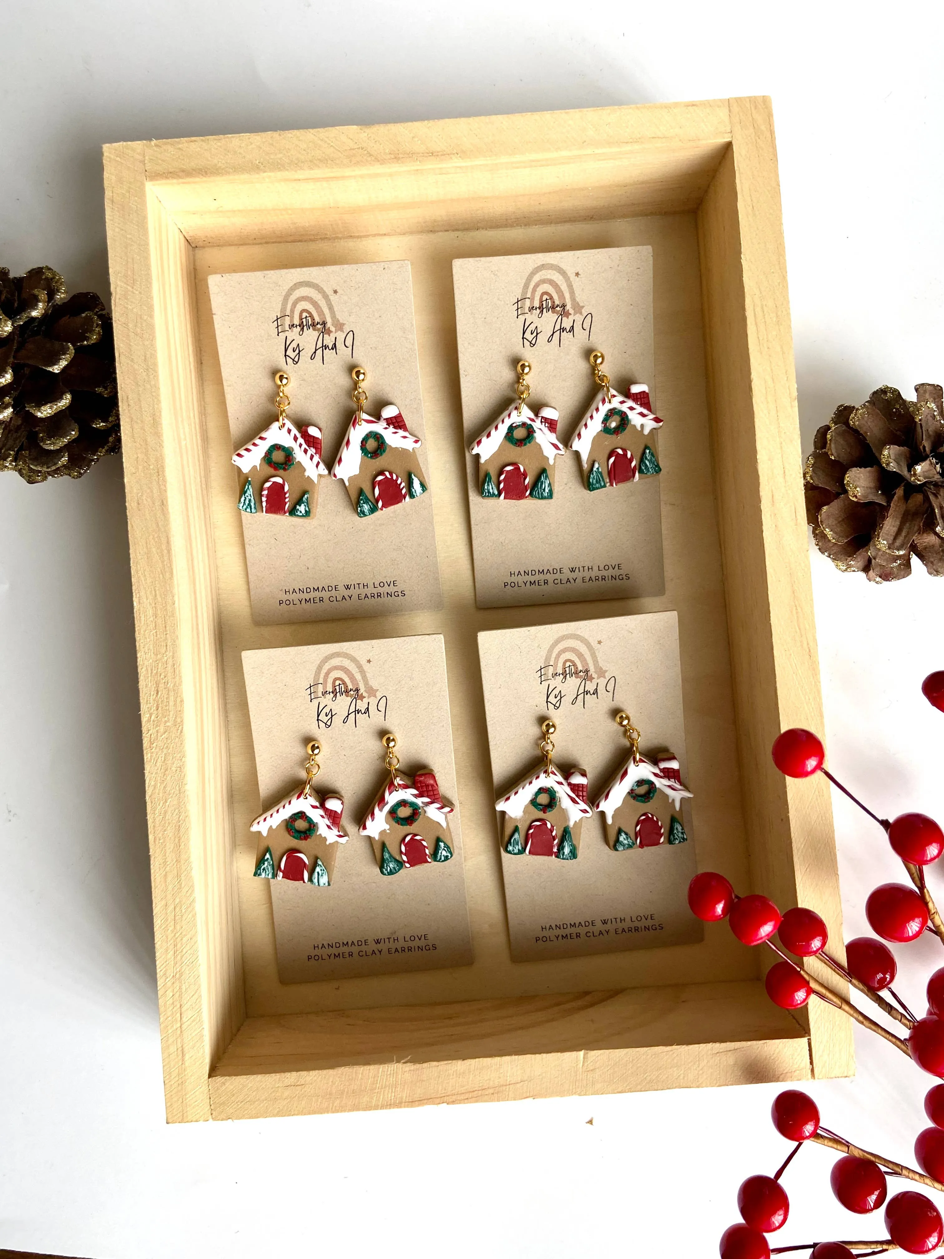 Gingerbread House Dangle Earrings