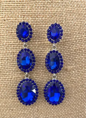 Glamorous Sapphire Crystal Earrings