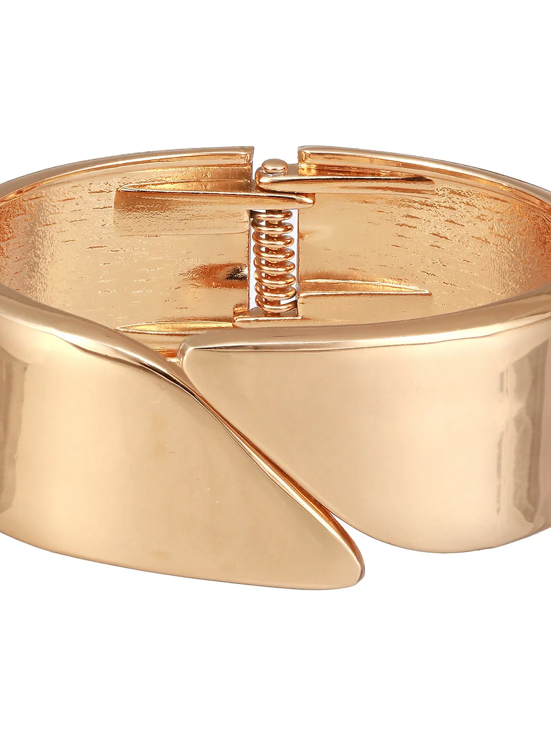 Gold-Plated Gold -Toned Solid Cuff Bracelet