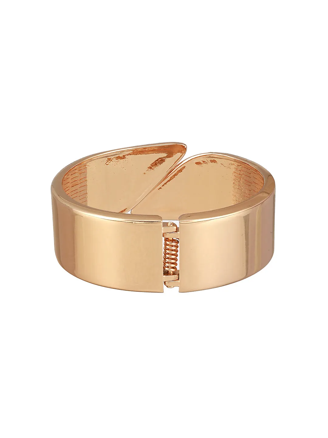 Gold-Plated Gold -Toned Solid Cuff Bracelet