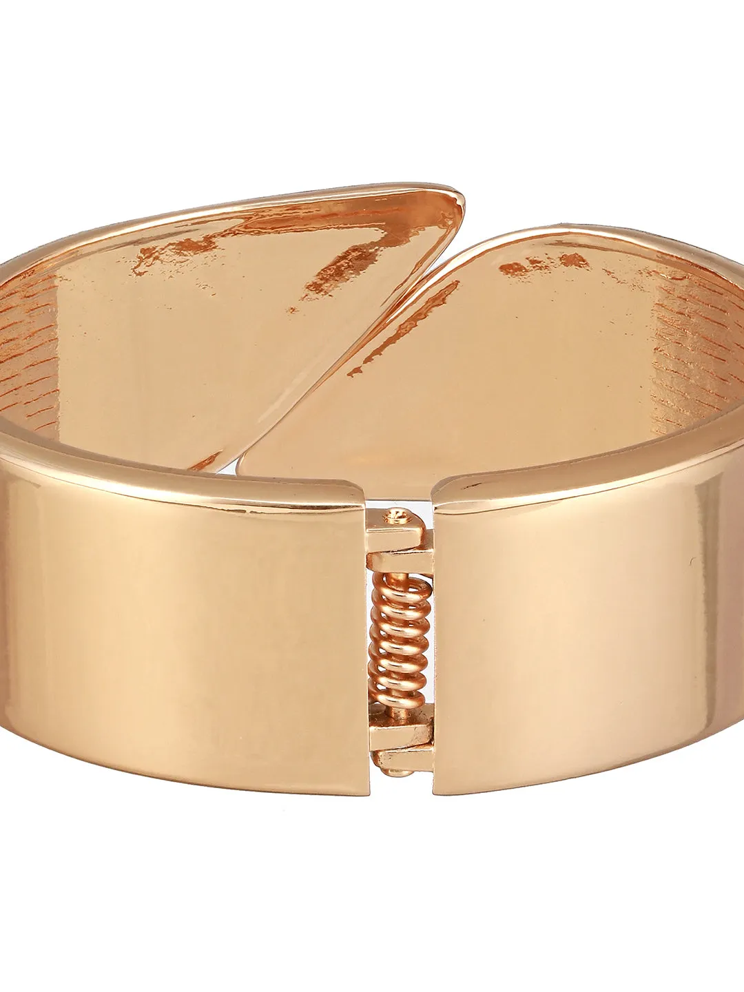 Gold-Plated Gold -Toned Solid Cuff Bracelet