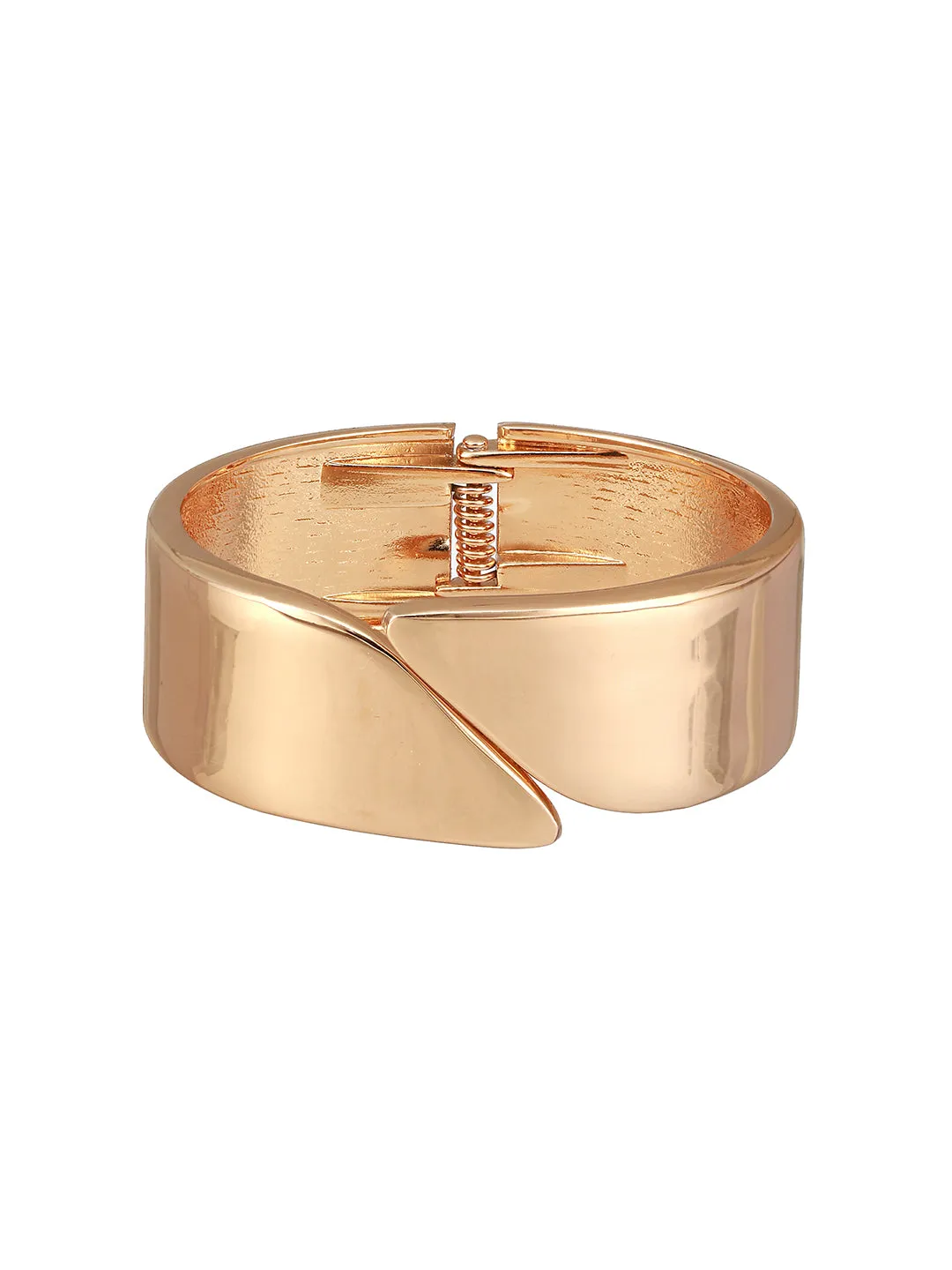 Gold-Plated Gold -Toned Solid Cuff Bracelet