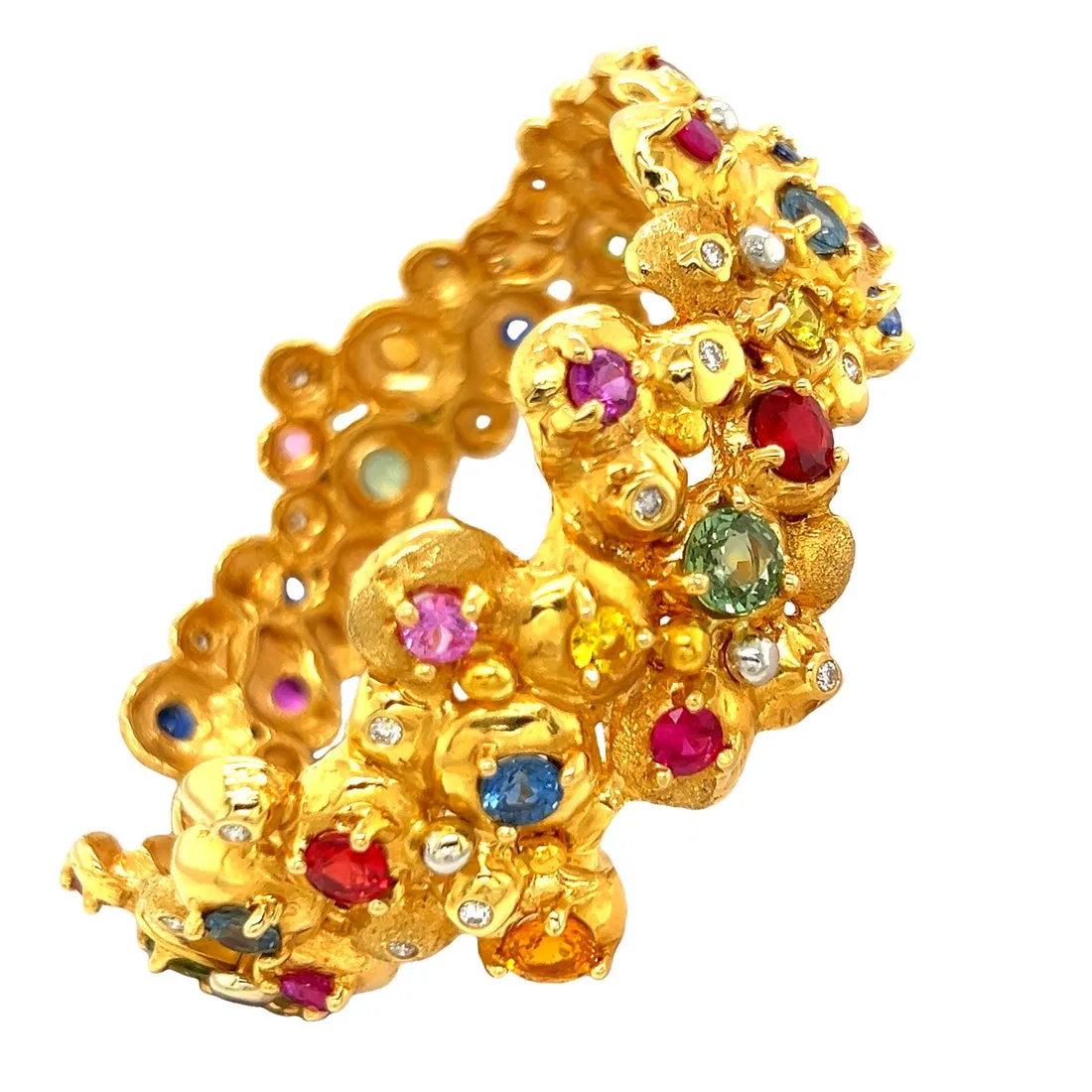 Gordon Aatlo Legacy Collection 18K Mixed Sapphire Freeform Bracelet