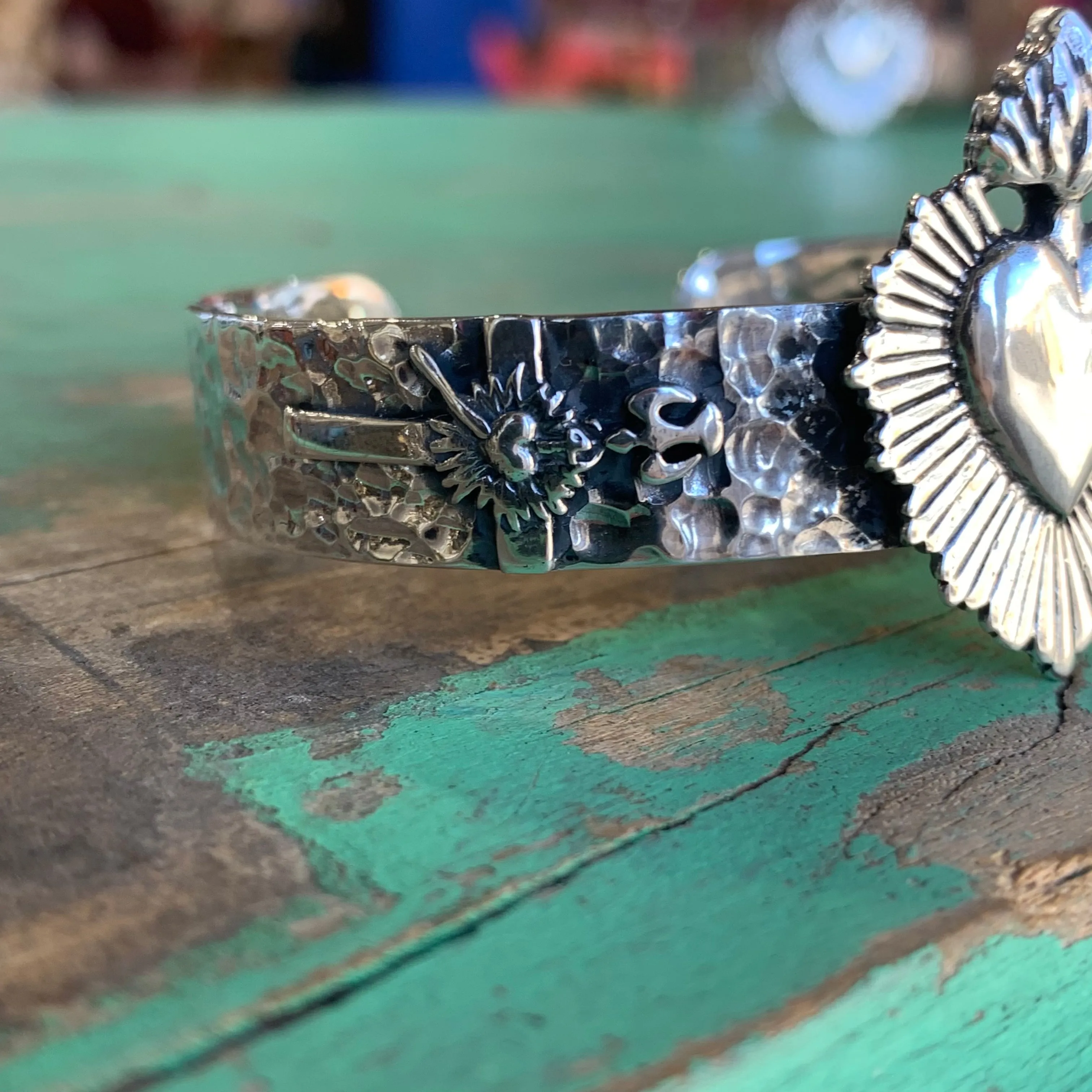 Gorgeous Sacred Heart Cuff Bracelet