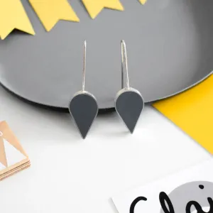 Grey Teardrop Earrings