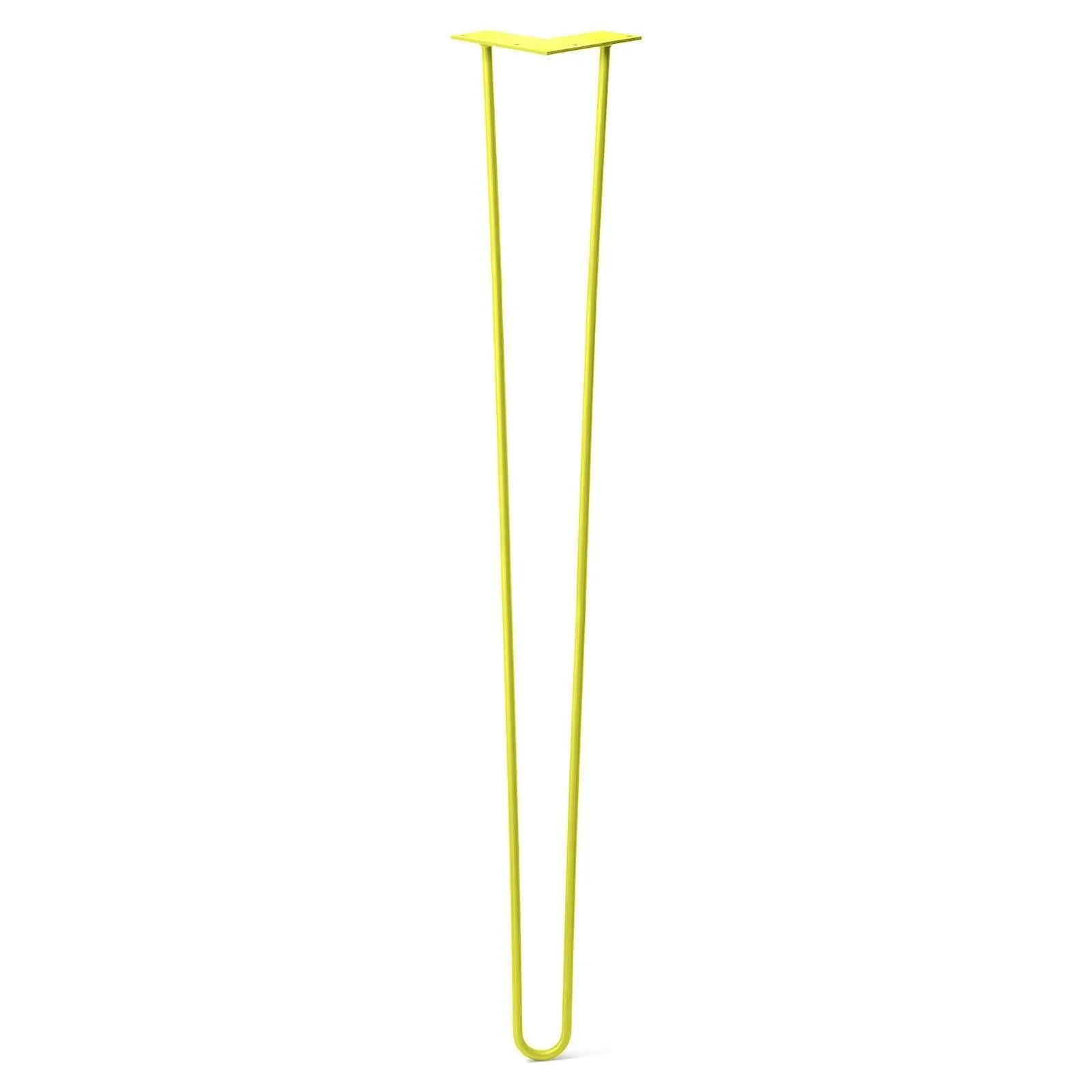 Hairpin Leg (Sold Separately), 2-Rod Design - Yellow Powder Coated Finish