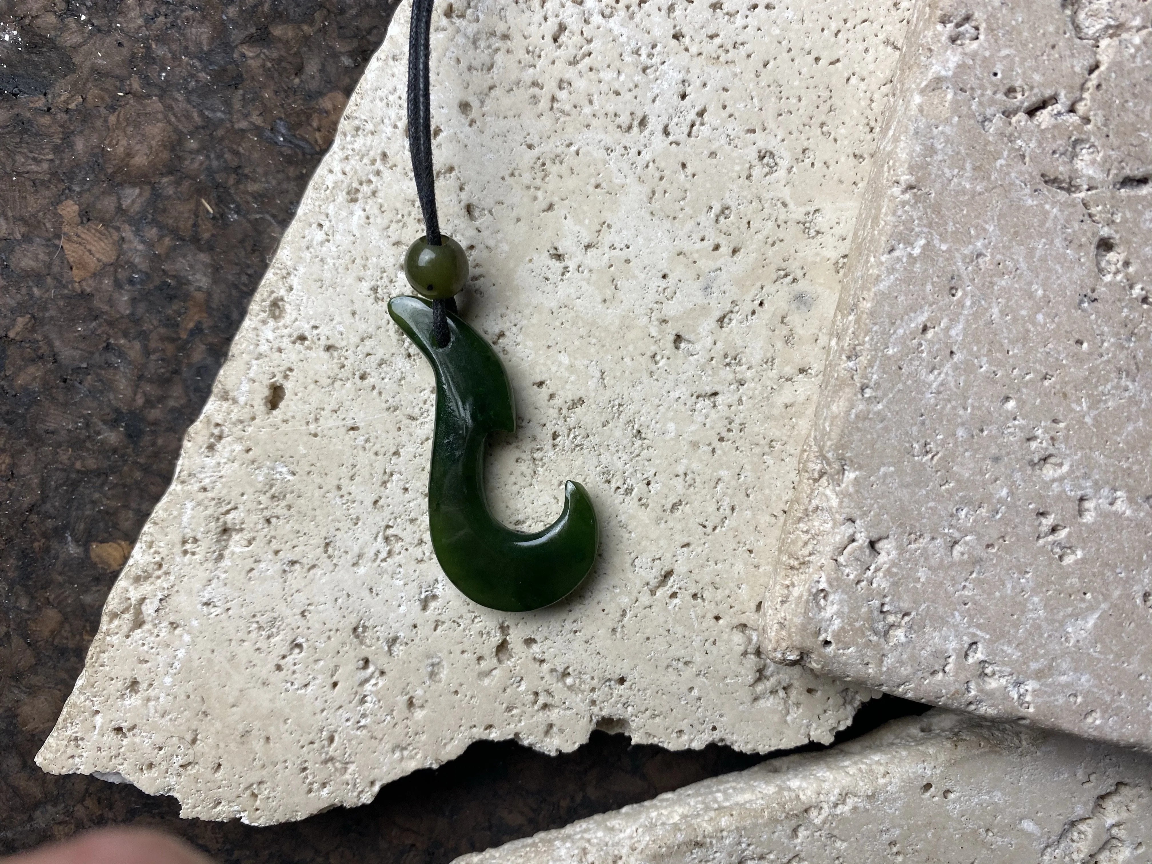 Hei Matau Maori Jade Pendant