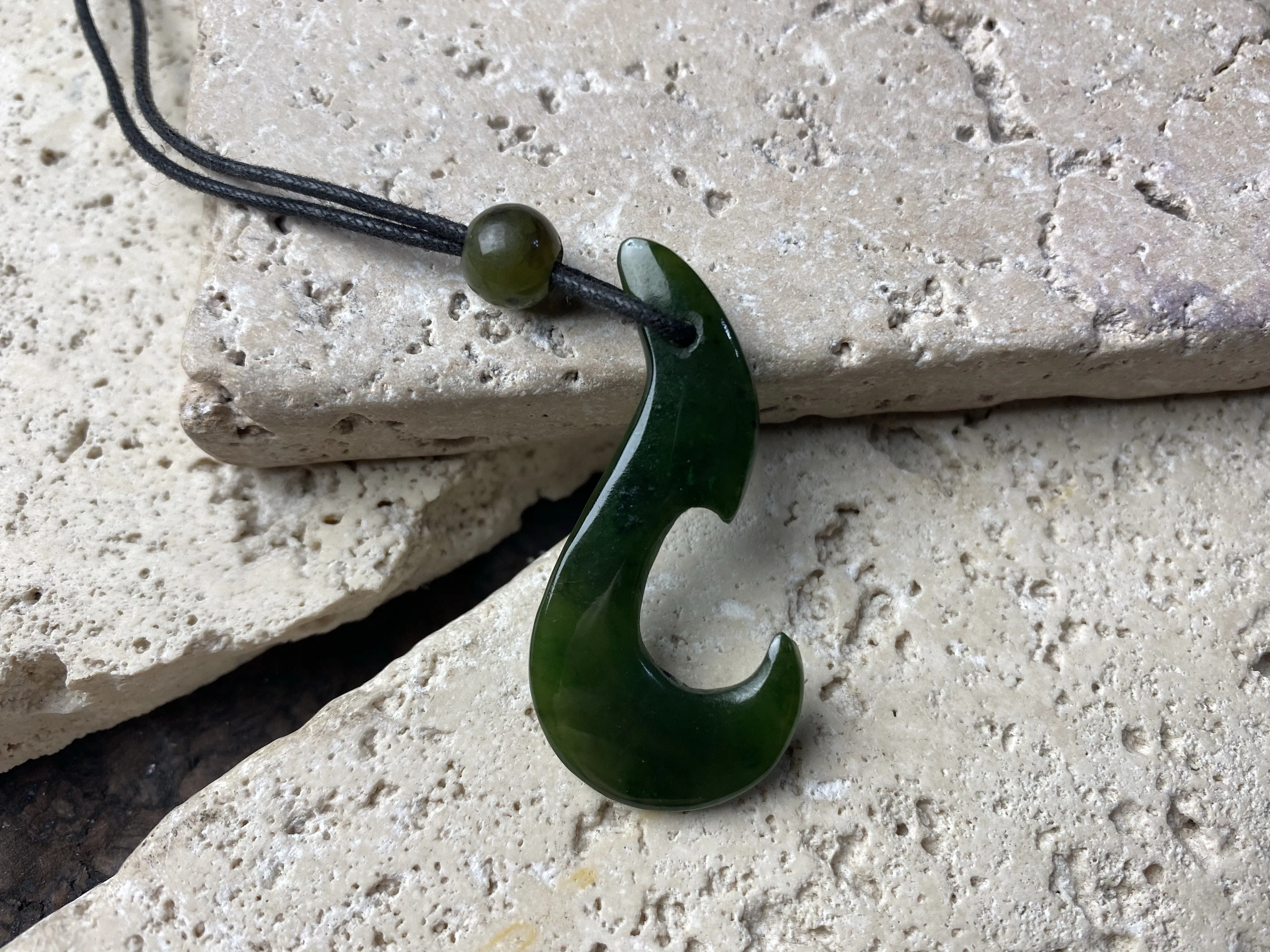 Hei Matau Maori Jade Pendant