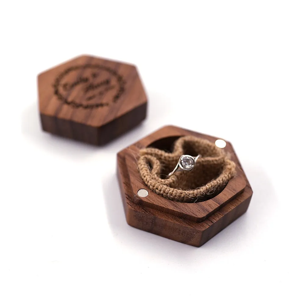 Hexagon Custom Magnetic Ring Box