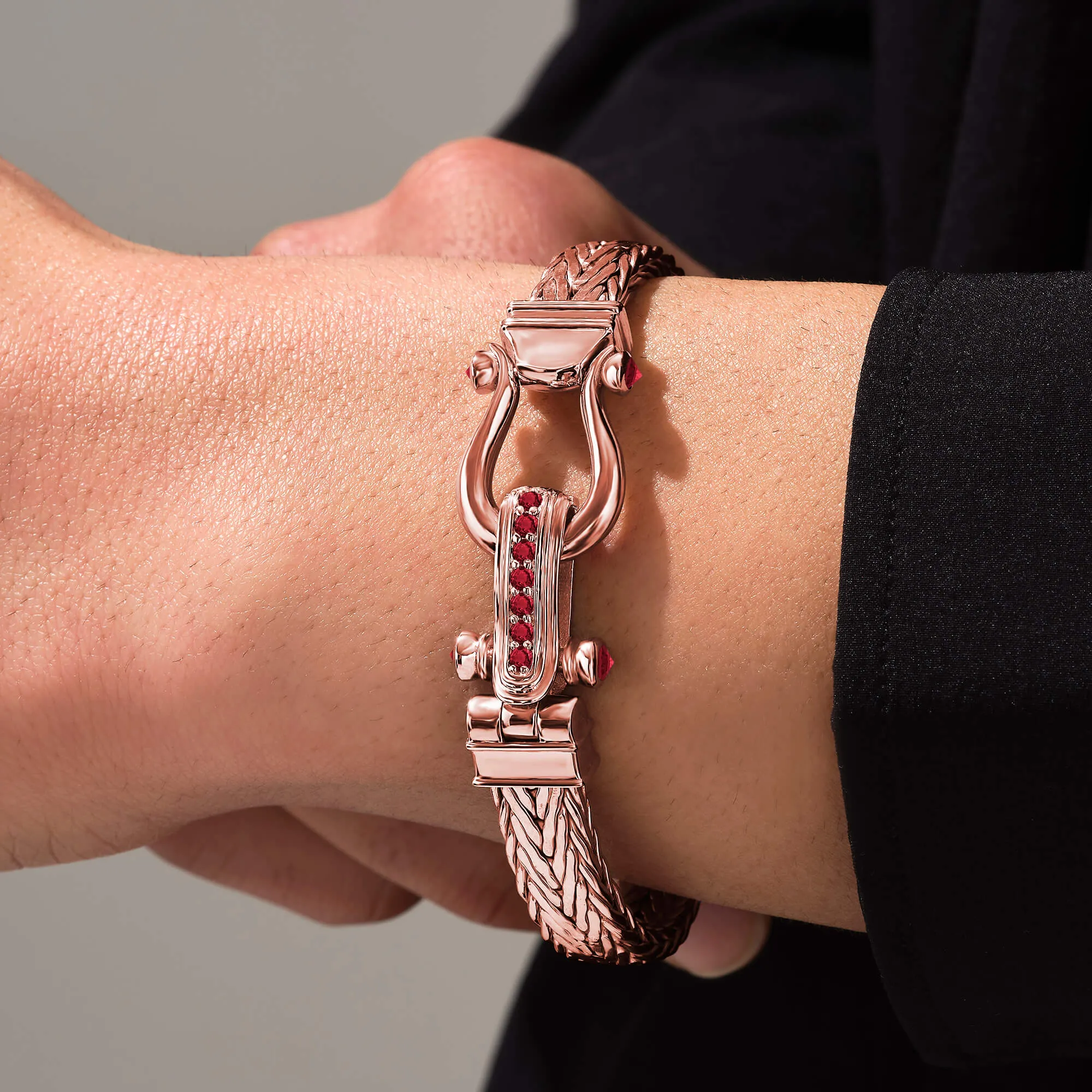 Iconic Ruby Woven Bangle