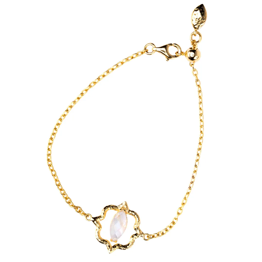 India Affair Moonstone Bracelet Gold