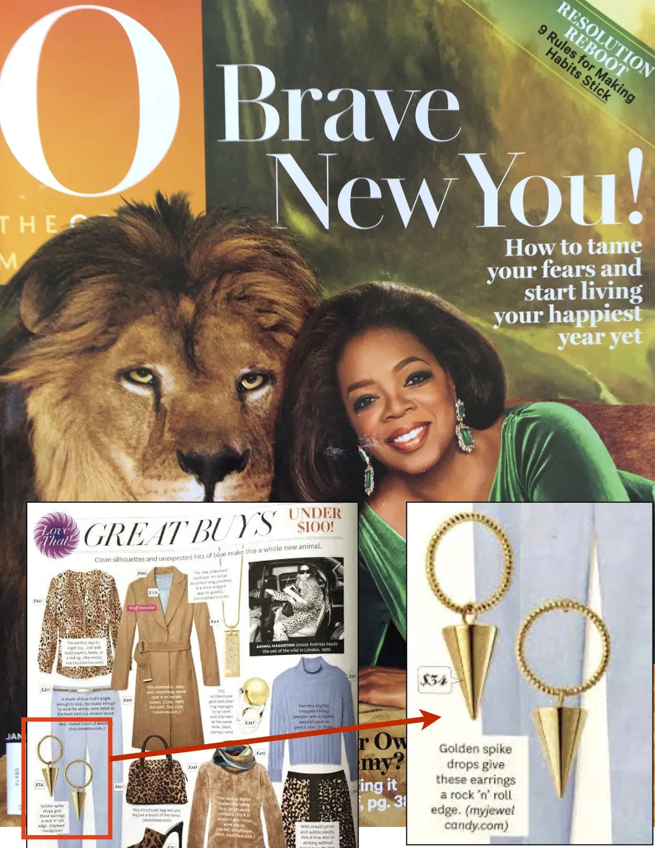 Jewel Candy Cone Earrings (As seen in Oprah Magazine)