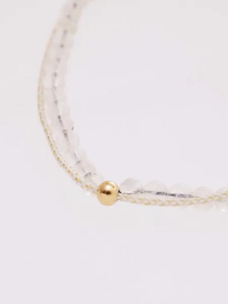 Jun Birthstone Silk Code Braid Bracelet - Moonstone