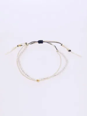 Jun Birthstone Silk Code Braid Bracelet - Moonstone