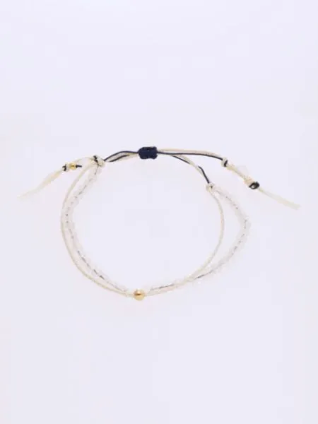 Jun Birthstone Silk Code Braid Bracelet - Moonstone