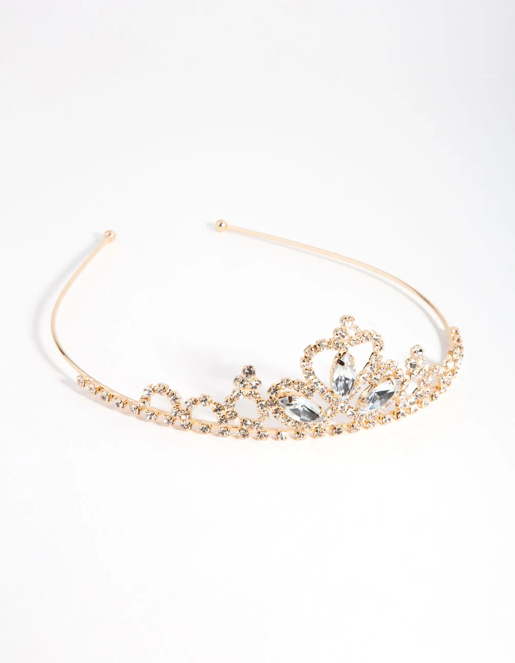 Kids Gold Diamante Tiara Headband